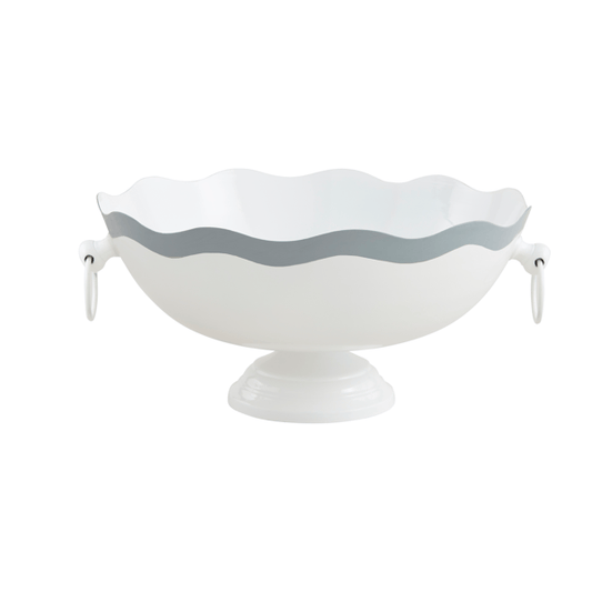 MUD PIE SCALLOPED METAL BOWL