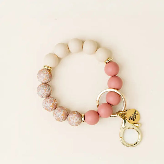 The Darling Effect Hands–Free Keychain Wristlet–Mauve Muse
