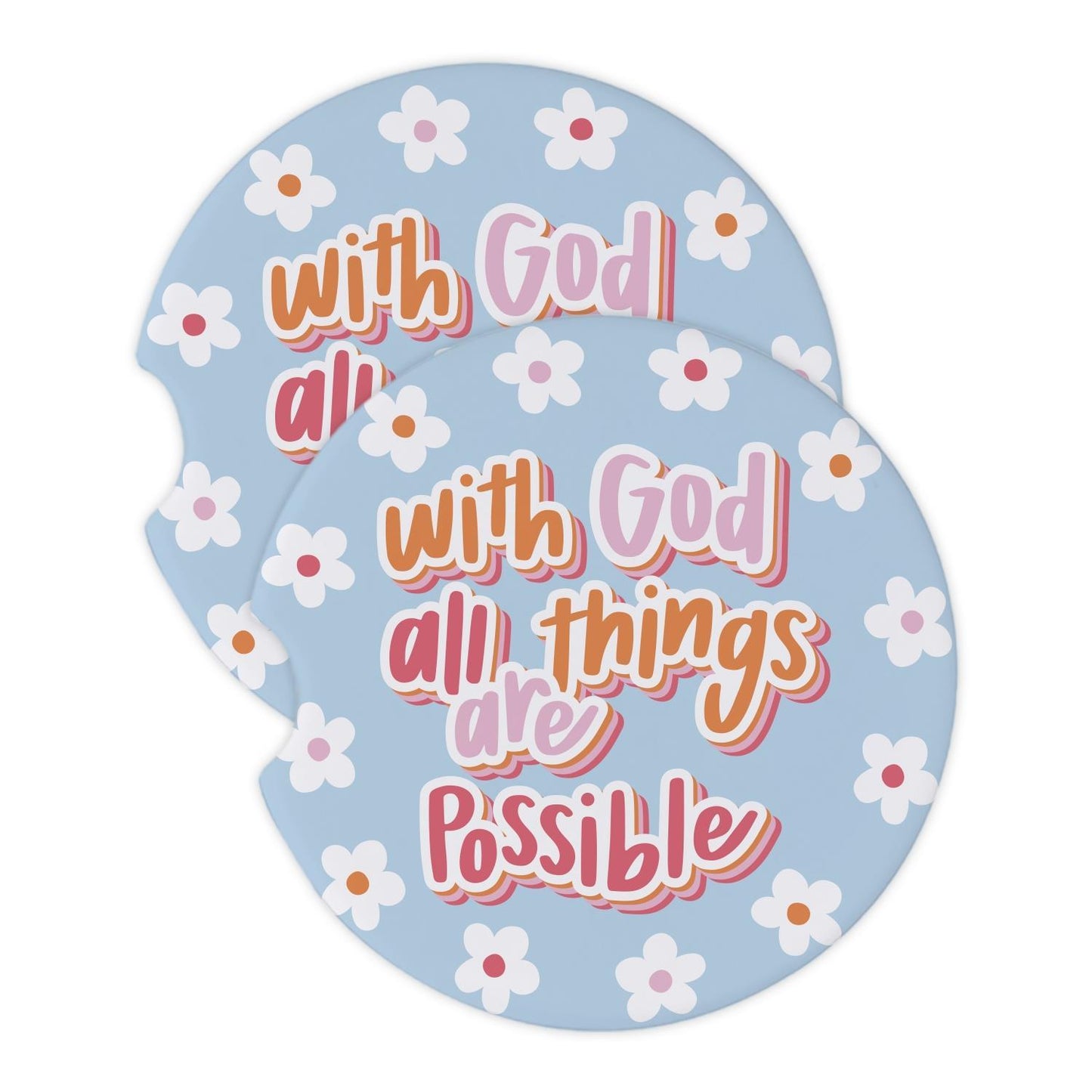 Mary Square  Car Coaster With God