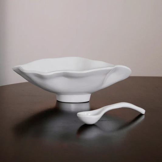 Beatriz Ball VIDA Havana Small Oval Bowl with Spoon (White)