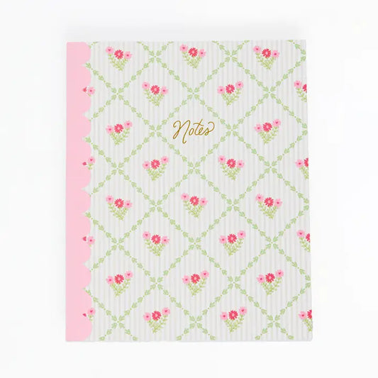 Mary Square Scallop Notebook | Cottage Trellis