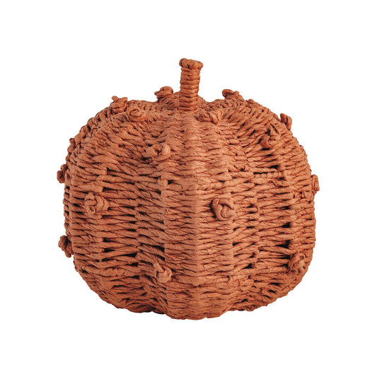 Mud Pie  Orange Woven Knot Pumpkin