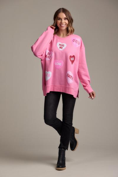 MUD PIE VALENTINE SPARKLE SWEATSHIRT