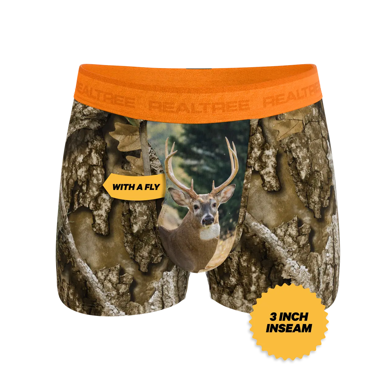 The Wild Game - Realtree x Shinesty Neon Orange Ball Hammock® Pouch Trunks Underwear