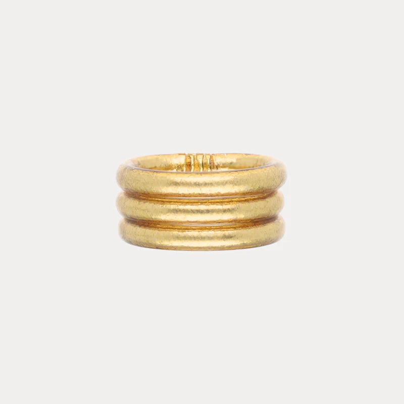 BUDHAGIRL AURA ALL WEATHER RINGS (SET OF 3)-SIZE 7
