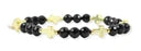 Bourbon and Boweties Gigi Stretch Bracelet Black Cross