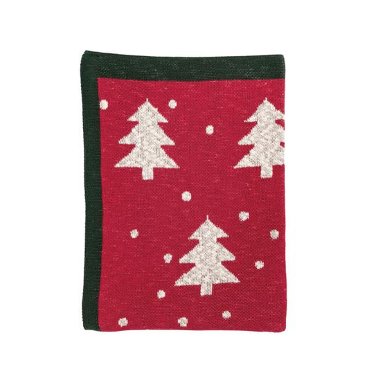 MUD PIE KNIT CHRISTMAS TREE THROW BLANKET