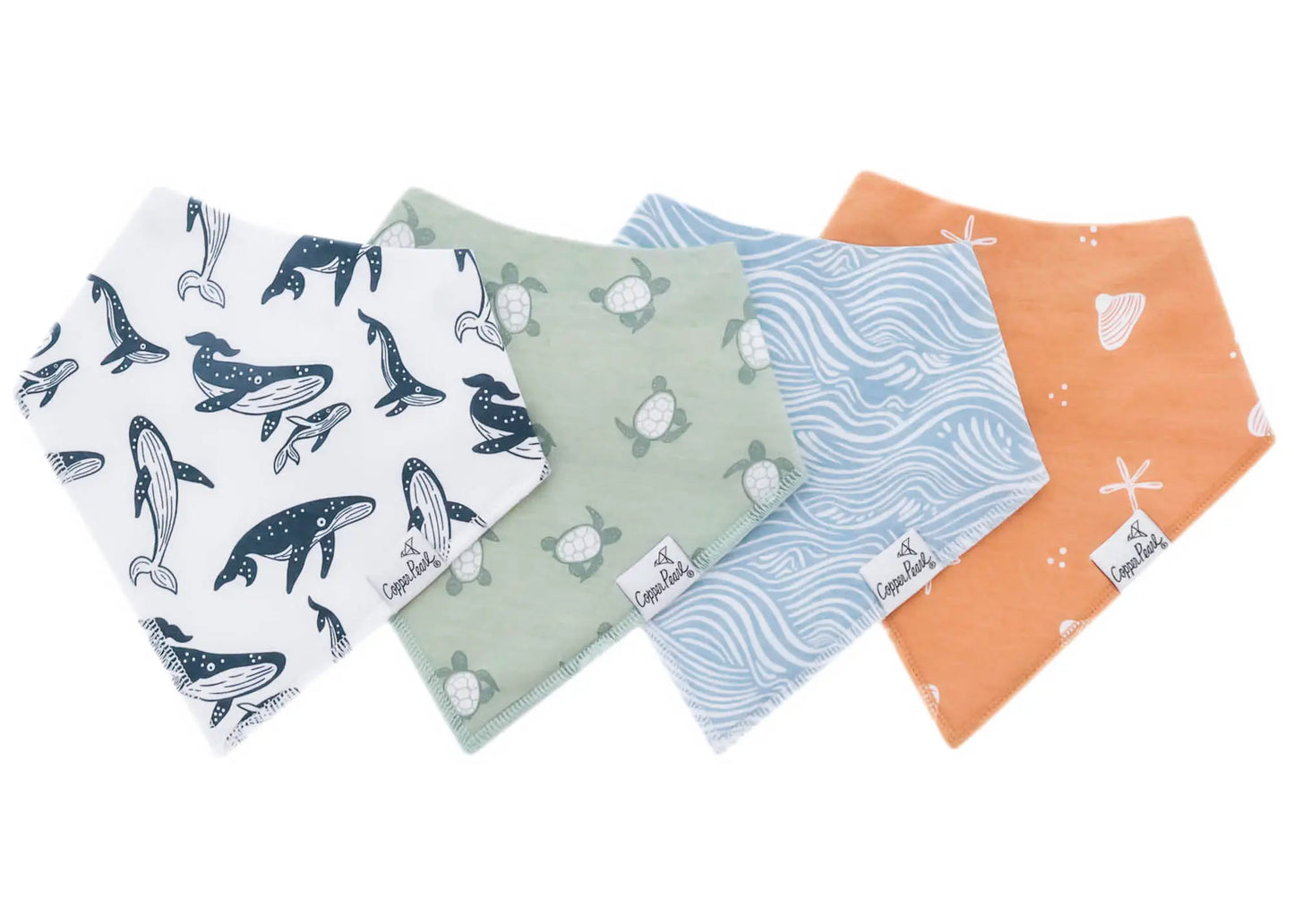 Copper Pearl Cove Bandana Bib Set (4-Pack)