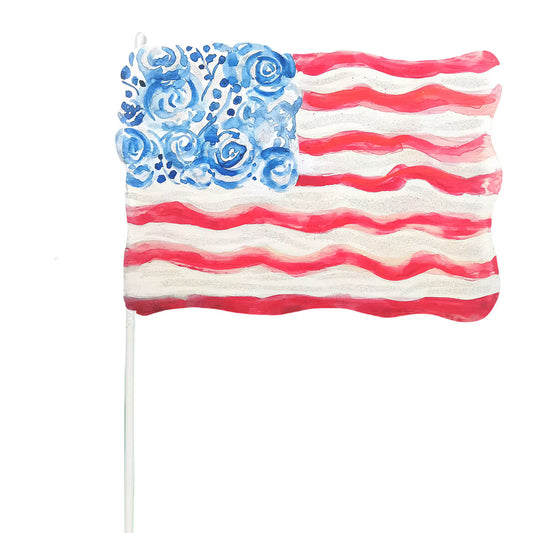 The Round Top Collection Rose Watercolor Flag