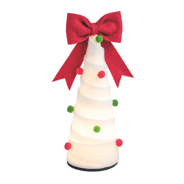 MUD PIE LARGE WOOL LIGHT-UP TREE