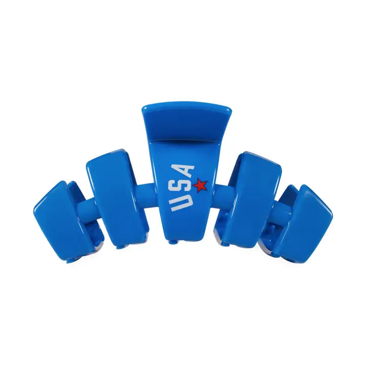 Teleties Classic Hair Clip | Medium | USA Blue