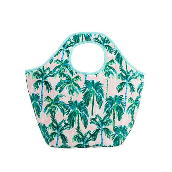 MUD PIE PALM TREE COOLER TOTE