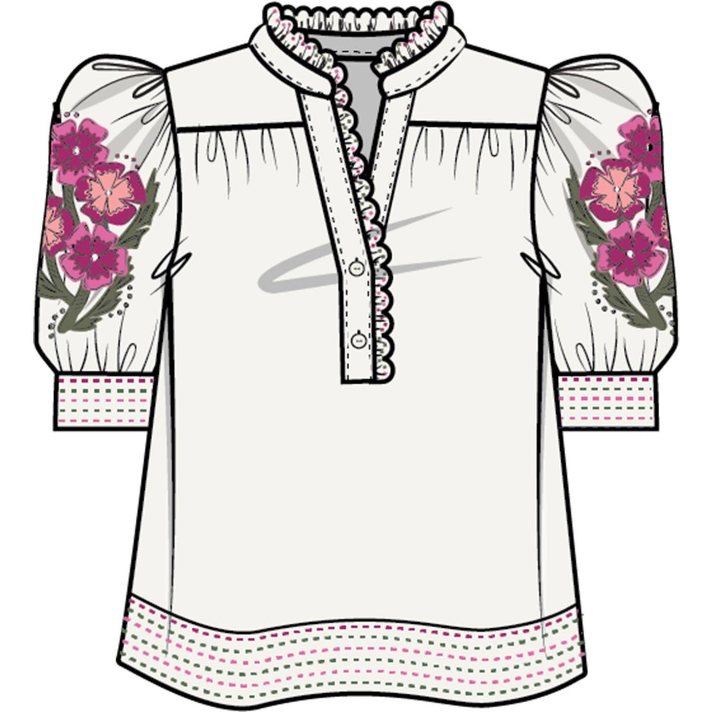 MARY SQUARE Top Emmie Ivory