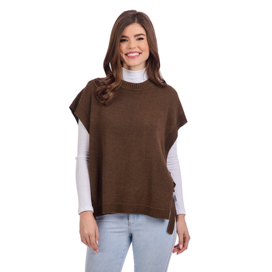 MUD PIE TYE SWEATER VEST-BR