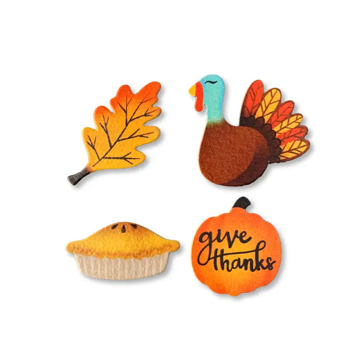 Roeda Studio Give Thanks Magnets S/4, Thanksgiving Decor