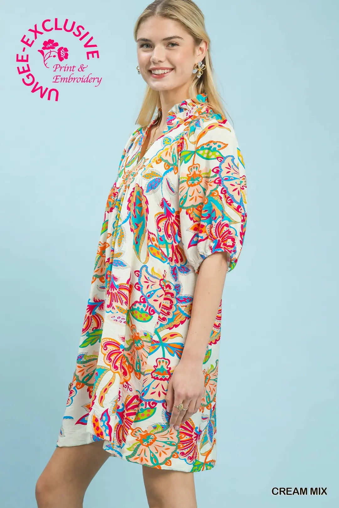 Umgee Paisley Print Dress