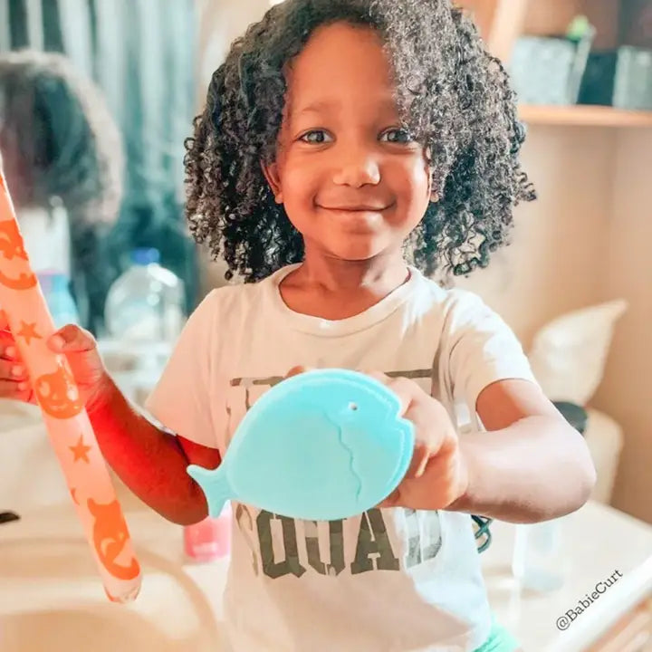 Innobaby Silicone Mini Bath Scrub For Babies / Cradle Cap Brush-Aqua