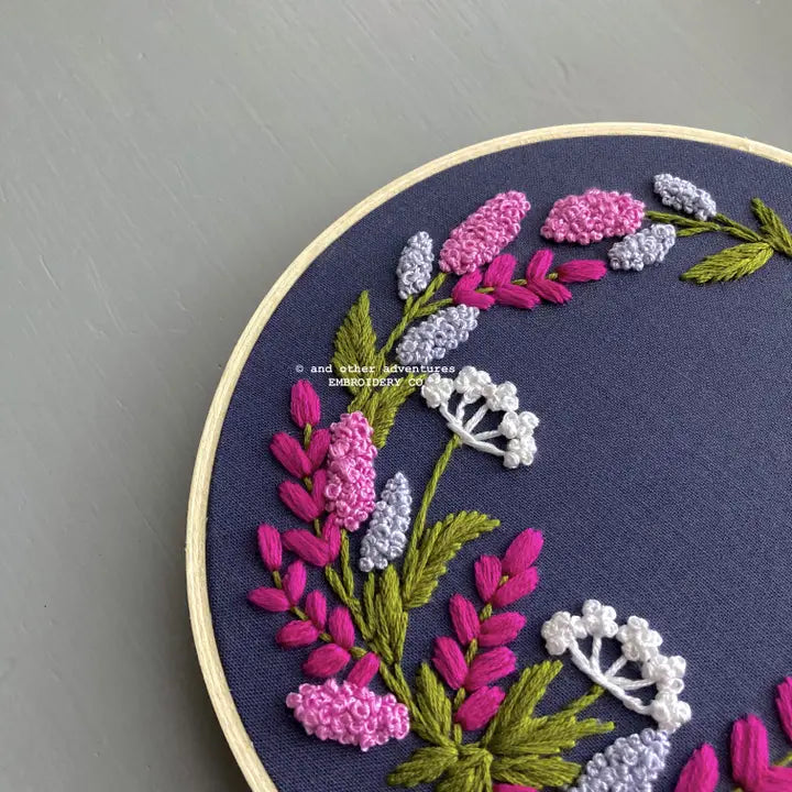 And Other Adventures Embroidery Co Embroidery Kit - Kensington Periwinkle