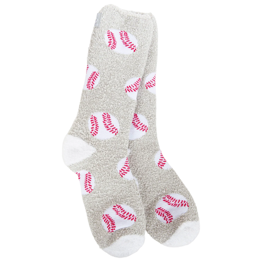 World's Softest Socks Cozy Spring Crew-Baseball