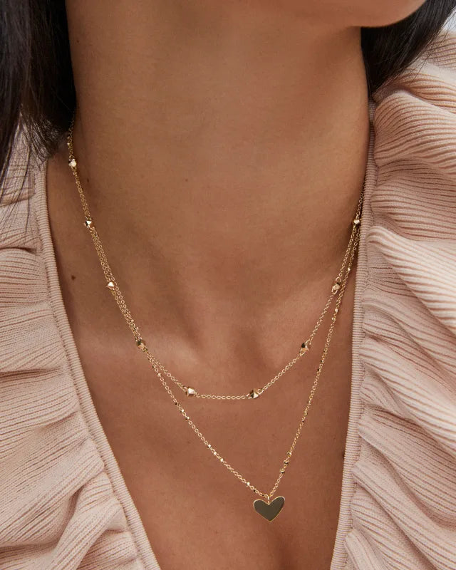 Kendra Scott Ari Heart Multi Strand Necklace in Gold