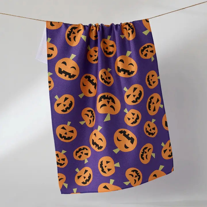 Geometry Gourd Gang Tea Towel - Halloween