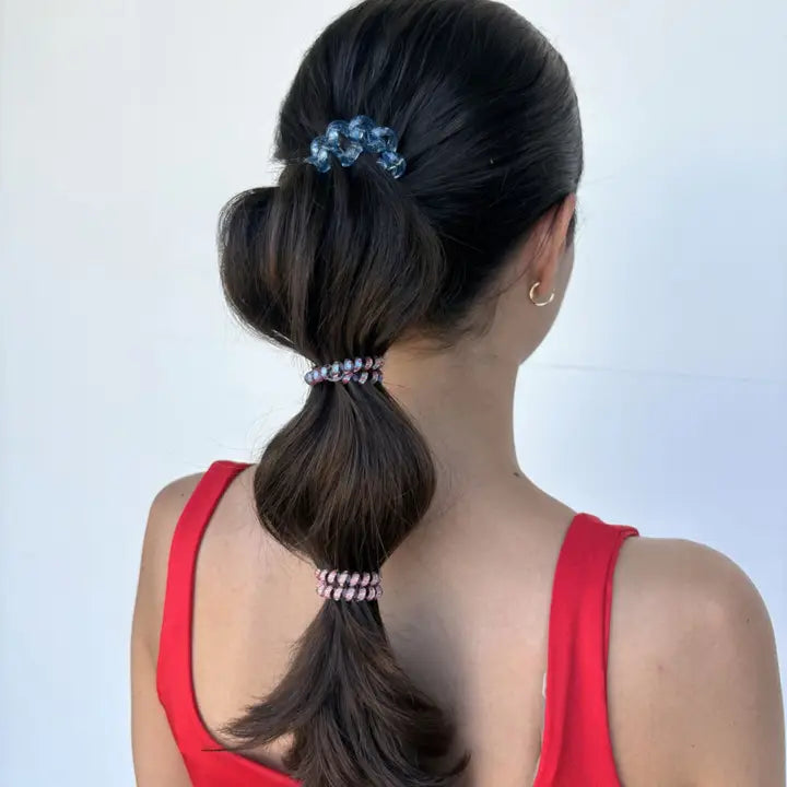 Teleties Spiral Hair Coils | Small | Freedom To Sparkle Hair Ties