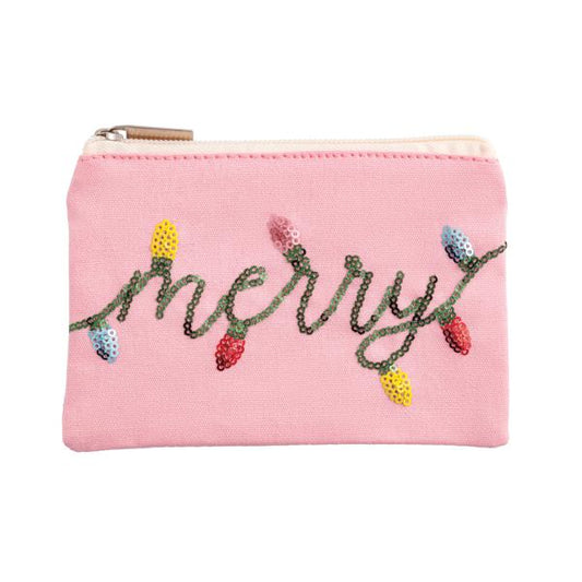 MUD PIE MERRY SEQUIN GIFT POUCH