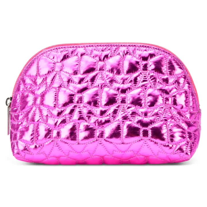 Iscream Shining Bows Quilted Oval Cosmetic Bag