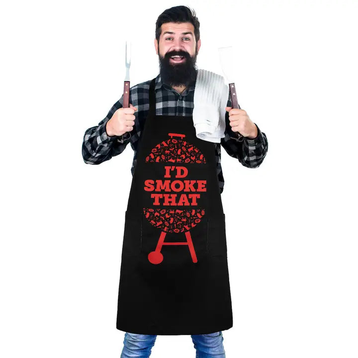 Lavley I'd Smoke That Apron - Funny Grilling Apron