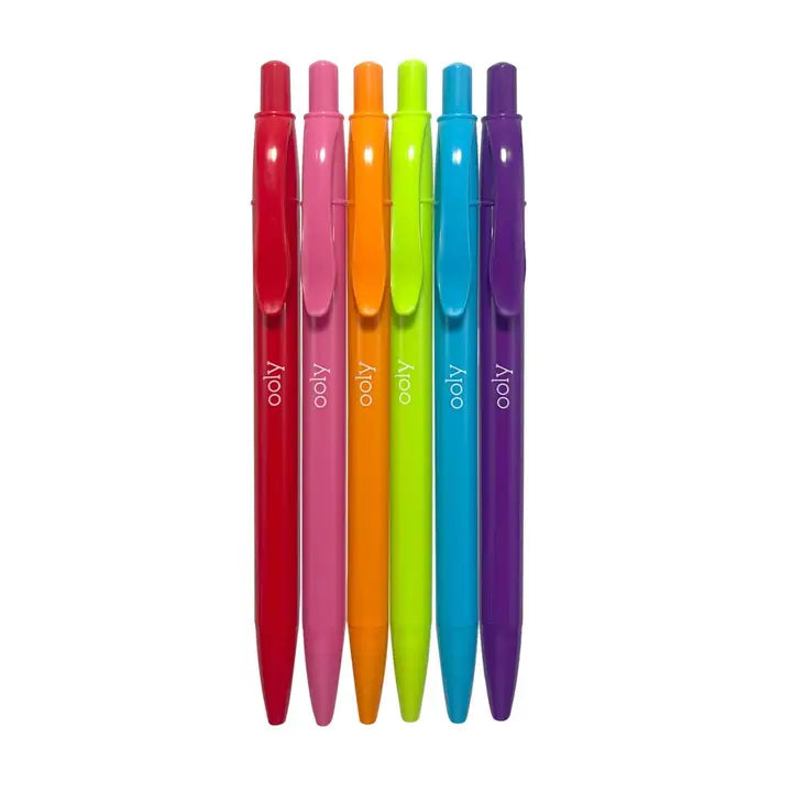 Ooly Bright Writers Colored Ballpoint Pens - Set of 6
