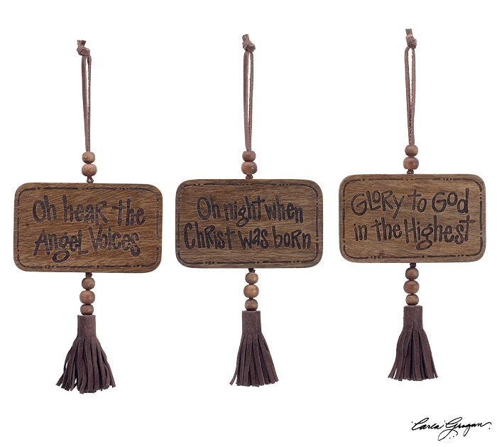 BURTON + BURTON MANGO WOOD RELIGIOUS ORNAMENTS