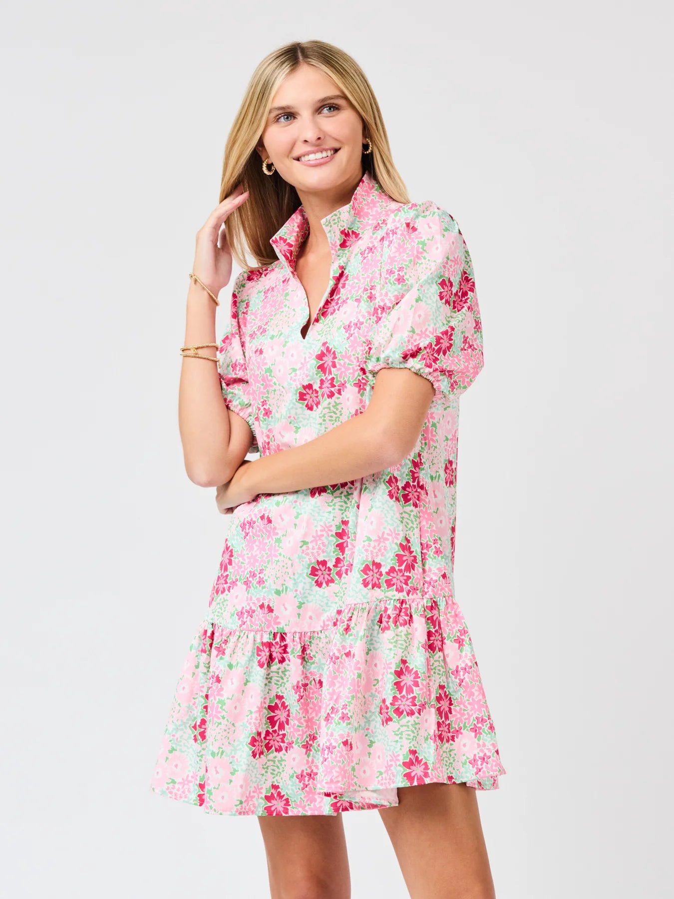 Mary Square Nancy Dress | Petal Perfect Pink