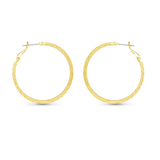 Amanda Blu Leilani Polished Braided Large Hoop Gold