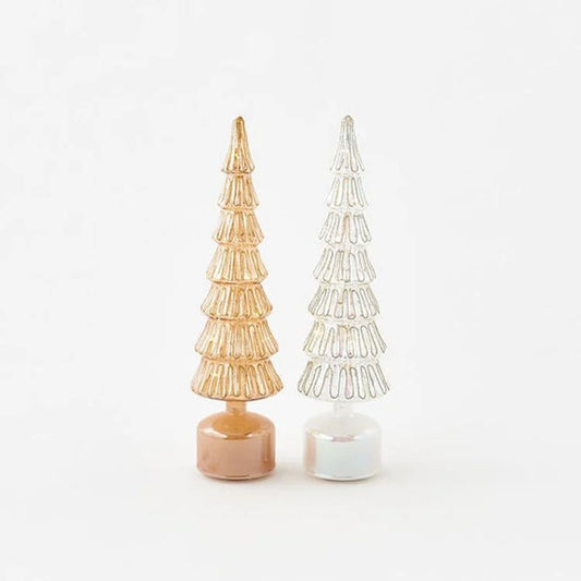 180 Degrees Revolving Lighted Glass Tree