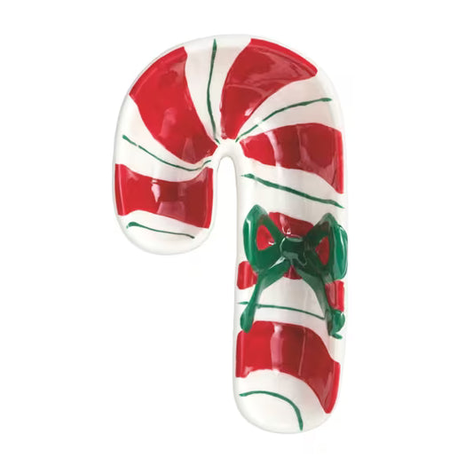 MUD PIE RED CANDY CANE TIDBIT DISH