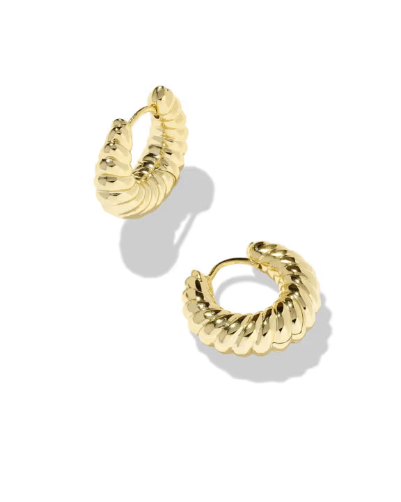 KENDRA SCOTT SANDY HUGGIE EARRINGS GOLD