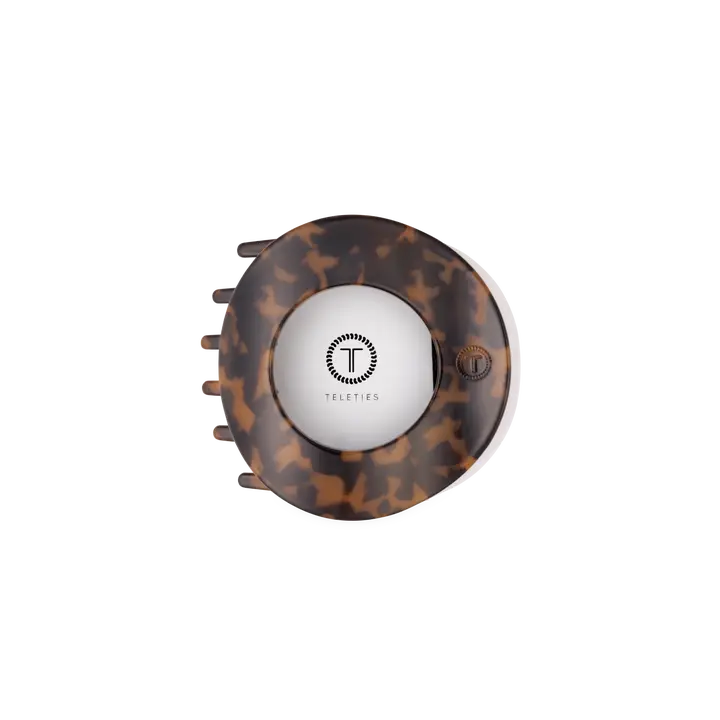 Teleties Tortoise | Medium | Flat Circle Hair Clip