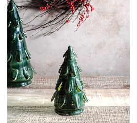 Pd HOME 8" DK. GREEN STONEWARE TREE