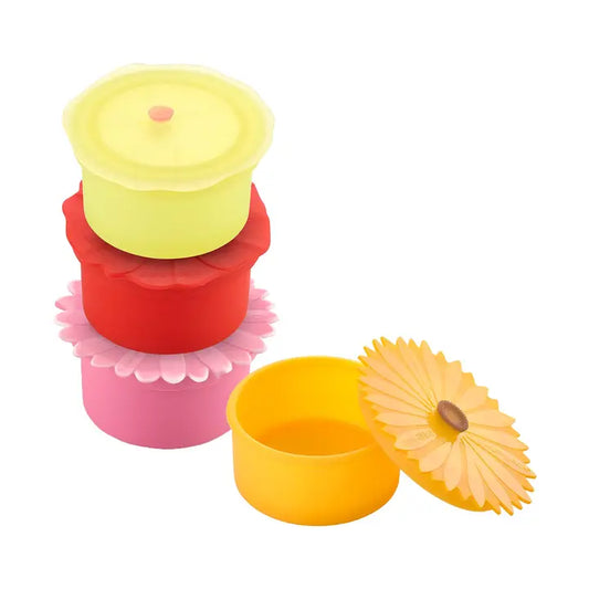 Charles Viancin Floral Containers Small - Set/4 (Poppy, Lilypad, Sunflower, Daisy)