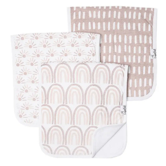 Copper Pearl 3 Pack Premium Burp Cloths - Bliss