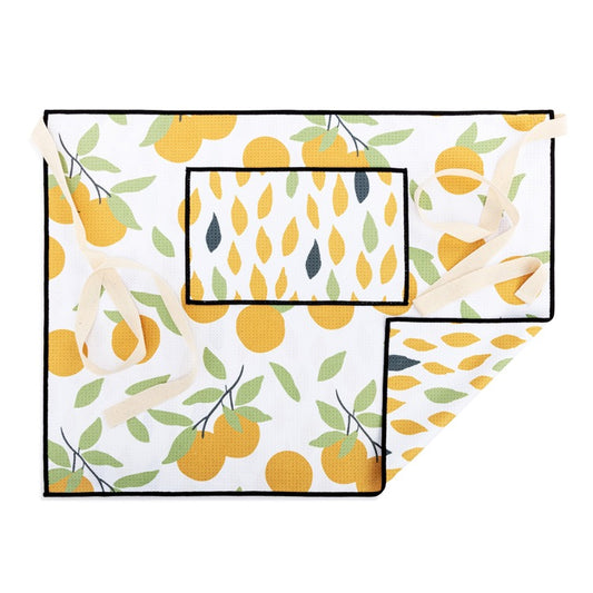 DEMDACO Citrus Orange Absorbent Half Apron - 27x20in