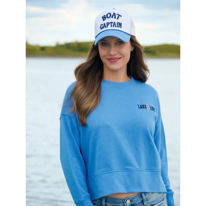 Shiraleah "Boat Captain" Trucker Hat, White