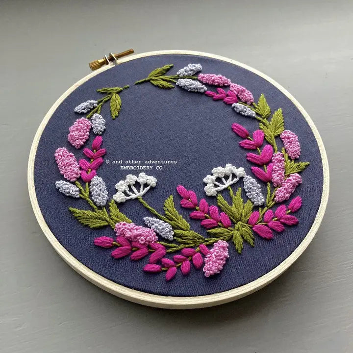 And Other Adventures Embroidery Co Embroidery Kit - Kensington Periwinkle