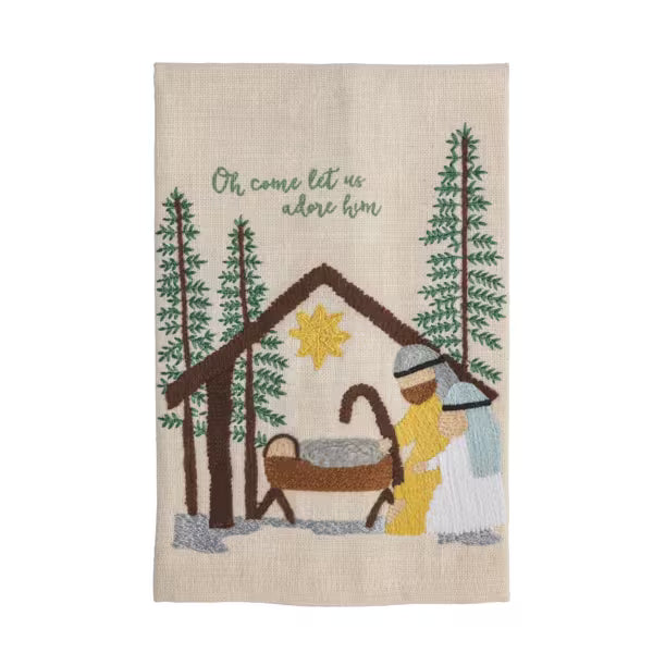 MUD PIE MANGER EMBROIDERED TOWEL