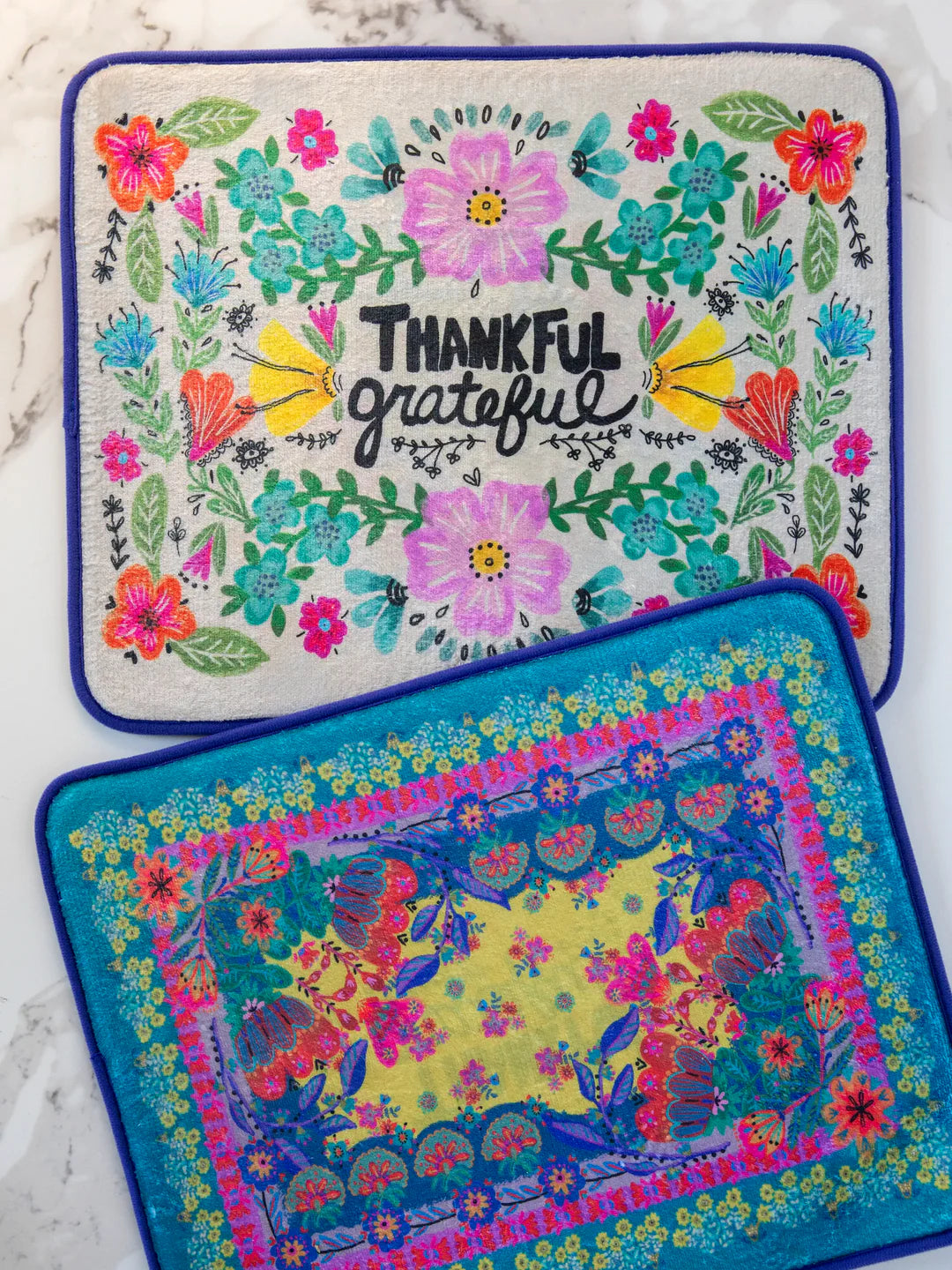 Natural Life Reversible Dish Drying Mat-Thankful & Grateful