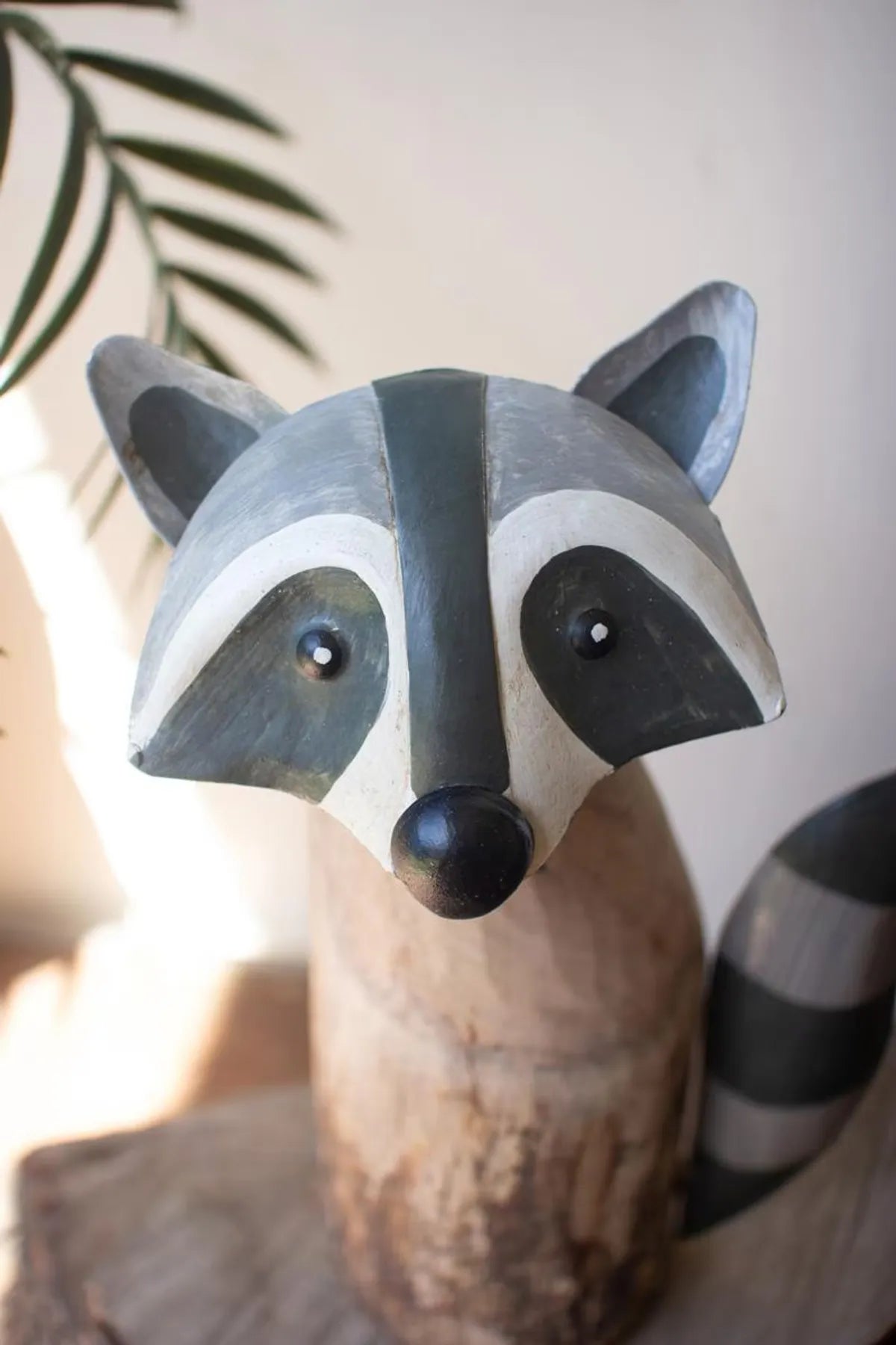 Kalalou Recycled Wood and Iron Raccoons