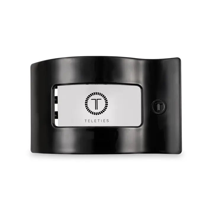 Teleties Flat Rectangle Hair Clip | Medium | Jet Black