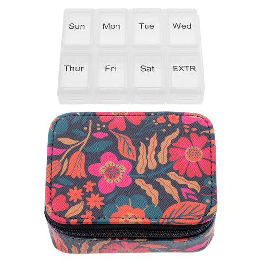 KARMA TRAVEL PILL CASE RETRO FLORAL
