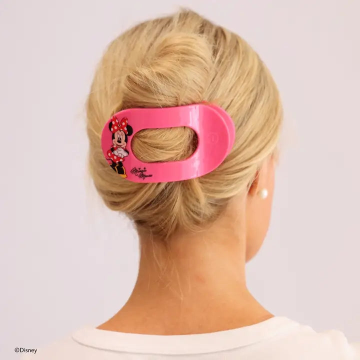 Teleties Flat Round Hair Clip | Large | Minnie Mouse
