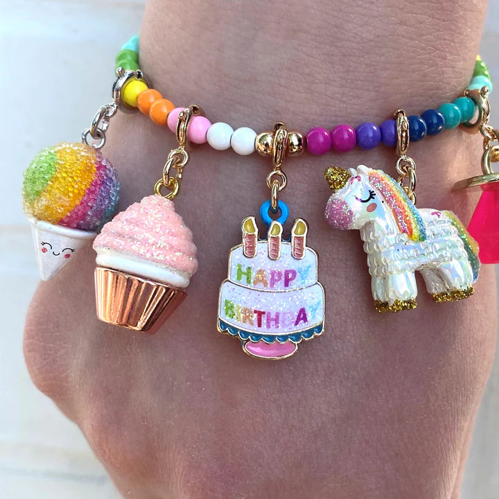 Charm It! Gold Birthday Cake Charm